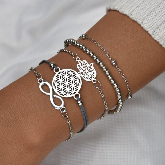 Boutique Jewelry - Spiritual Infinity  Hamsa hand Bracelets